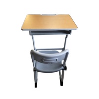 Ensemble bureau et chaise individuels pour étudiants, réglables en hauteur, ergonomiques et neufs