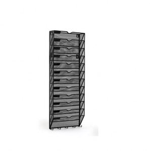 12 Tier Hanging <b>File</b> <b>Organizer</b> Mesh Metal <b>File</b> Folder <b>Organizer</b> Vertical Mail <b>Organizer</b> Wall Mount Document Magazine Rack - Product Image 2