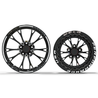Rines Deportivos 17x4.5 15x10 con Beadlocks Personalizados, Forjados en Negro Brillante, 5x114.3 5x120 para Ford Mustang, Falcon, Holden HSV, Pontiac