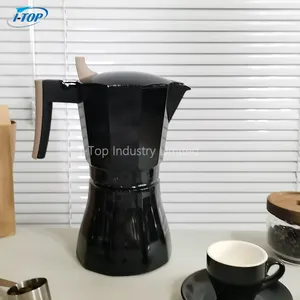 휴대용 이탈리아 블랙 알루미늄 모카 포트 커피 메이커 전기 커피 주전자 스토브 톱 다른 커피 메이커