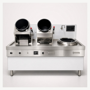 Machine de cuisson automatique commerciale Threestones pour sautés, 5000-10000W, gaz/électrique, en acier inoxydable, robot <span class=keywords><strong>wok</strong></span> pour restaurant - Product Image 1