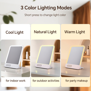 Thông Minh Không Dây <span class=keywords><strong>Bluetooth</strong></span> Vẻ Đẹp Trang Điểm Gương Với Loa 3 Màu Đèn LED Một Cảm Ứng Phát Lại HD Âm Nhạc Và Bàn Tay Cuộc Gọi Miễn Phí - Product Image 2
