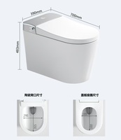 Toilette intelligente moderne de luxe monobloc en céramique avec chasse d'eau automatique et télécommande Bidet électrique WC Sanitaire monté au sol