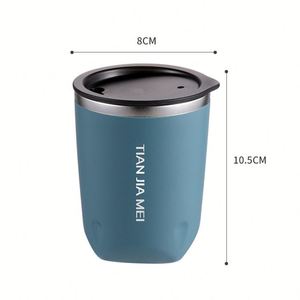แก้วกาแฟแบบพกพา สแตนเลส 304 ขนาด 300 มล. สำหรับเดินทาง ทนความร้อนสองชั้น ฝาปิดกันหก เก็บความร้อนได้นาน 6-12 ชั่วโมง ลดราคาพิเศษ - Product Image 2