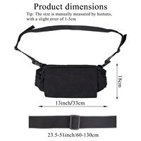 Sac banane tactique imperméable en Oxford, porte-plaque, gilet de protection, harnais de poitrine, sangle d'épaule arquée, EDC, sac banane, hiver