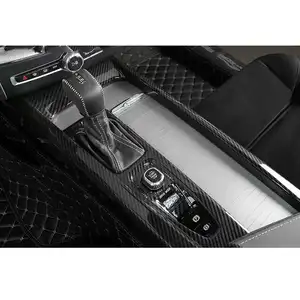 carbon fiber car interior accessories for volvo xc60 2018-2022 gear panel armrest cover headlight switch auto styling kits
