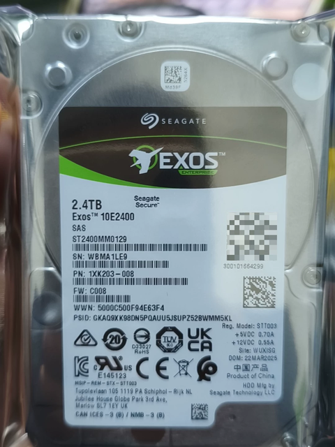 Exos 10E2400 ST2400MM0129 2.4TB 2.5" SAS Enterprise Hard Drive PN 1XK203-008 Server HDD