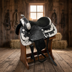 Silla de montar americana de cuero superventas con armazón de plástico, estilo western e inglés, para equitación - Product Image 2