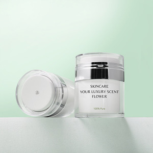 Empty 30g 50g 30ml Eye Cream Lotion Container White Acrylic Powder <strong>Jars</strong> Double Wall Cosmetic <strong>Airless</strong> <strong>Pump</strong> <strong>Jar</strong> - Product Image 1
