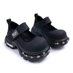 รองเท้าส้นเตารีดทรงกลมสไตล์พังก์สำหรับผู้หญิง Y2K สไตล์หวานซ่อนเปรี้ยวเท่ห์ แนวซับคัลเจอร์ แมรี่เจนส์ - Product Image 1