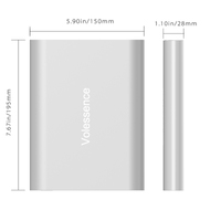 Chargeur universel batterie polymère bloc d'alimentation 2 USB 40000mah 12V sortie banques d'alimentation en aluminium pour appareil photo montre intelligente