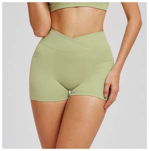 Shorts de yoga sexys para mujer, shorts de ciclista de talla grande para mujer, shorts de gimnasio para mujer, shorts con efecto fruncido en el trasero para mujer - Product Image 3