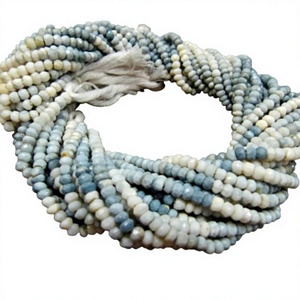 Perles facettées en opale bleue naturelle, taille 2,5 à 4 mm, brin de 13 pouces de long - Product Image 1