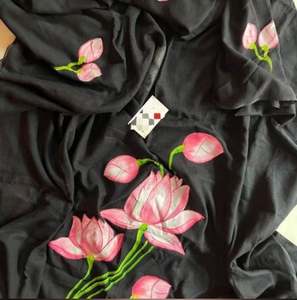 Vestido Azrak de Seda/Algodón con Estampado a Cuadros Tassar, Diseño Asimétrico, Ecológico, de Secado Rápido, Peso Medio, Tejido de Densidad 6868, para Niñas, para Bodas - Product Image 1