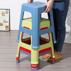 Wholesale High Quality Colorful Stackable Plastic <strong>Stool</strong> Easy Carrying Square High <strong>Stool</strong> Dinner Chair for Home and <strong>Office</strong> - Product Image 6
