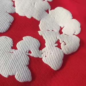 เสื้อฮู้ดดี้ผู้ชายผ้าฝ้าย 100% 50%  แบบสวมหัว สตรีทแวร์ แทรคสูท ยีนส์ สไตล์ใหม่ พิมพ์ลายพัฟฟ์ รุ่น Teares 1 1 - Product Image 1