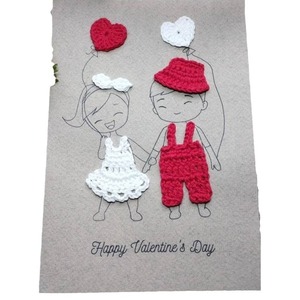 Carte de vœux au crochet personnalisée, faite à la main, en papier kraft, pour la fête des enseignants, pour garçon ou fille - Product Image 2