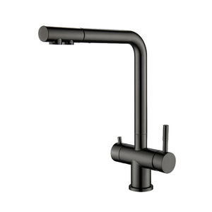 Estraibile <span class=keywords><strong>a</strong></span> doppia maniglia leva rubinetto cucina 3 vie <span class=keywords><strong>filtro</strong></span> acqua depuratore <span class=keywords><strong>rubinetti</strong></span> miscelatore <span class=keywords><strong>rubinetti</strong></span> acqua potabile in acciaio inox 3 in 1 - Product Image 6