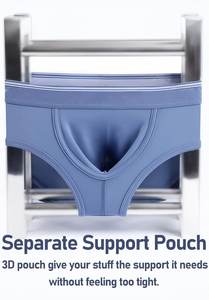 Calzoncillos bóxer transpirables cómodos para hombre, ropa interior con bolsa grande y patrón impreso - Product Image 4