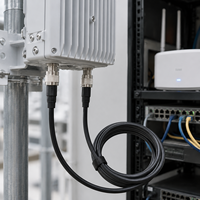 Câble coaxial RF HYT RG58 à double blindage, à faible perte, avec conducteur en cuivre toronné, assemblage personnalisé pour station de base télécom