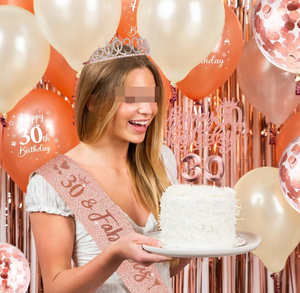 Tiara <span class=keywords><strong>de</strong></span> corona <span class=keywords><strong>para</strong></span> fiesta <span class=keywords><strong>de</strong></span> <span class=keywords><strong>cumpleaños</strong></span> <span class=keywords><strong>de</strong></span> la Reina (<span class=keywords><strong>30</strong></span> años), broche, banda <span class=keywords><strong>de</strong></span> satén, velas, <span class=keywords><strong>30</strong></span> globos <span class=keywords><strong>de</strong></span> aluminio, globos <span class=keywords><strong>de</strong></span> confeti impresos, adornos <span class=keywords><strong>para</strong></span> tartas, recuerdos - Product Image 3