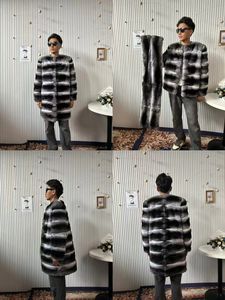 2024 роскошная мужская куртка из меха шиншиллы, шуба из натурального шиншиллы, 100% Шуба из натурального меха шиншиллы для мужчин - Product Image 5