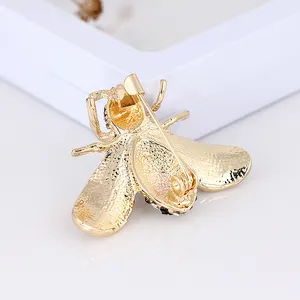Broche feminino da série inseto, atacado personalizado broche feminino pequeno abelha cristal strass broche joias presentes para menina