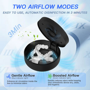 Étui de rétention électrique <span class=keywords><strong>UV</strong></span> réutilisable, tue 99,9 % des bactéries, avec nettoyage rapide en 3 minutes pour appareils dentaires, rétention, bijoux, écouteurs - Product Image 2