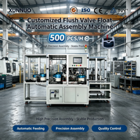 Machine d'assemblage automatique de bases de vannes de rinçage de moteurs, contrôlée par PLC, multi-tensions, 600 pièces/heure, pour raccords sanitaires XUNNUO