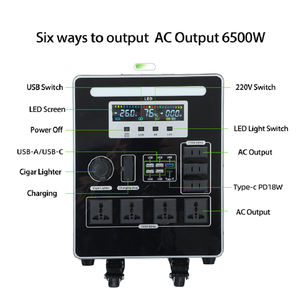 Station d'alimentation portable 3000W/6500W avec panneau solaire Lifepo4, batterie externe, lampe torche, compresseur d'air, démarreur de saut - Modèle <span class=keywords><strong>EB70</strong></span> - Product Image 3