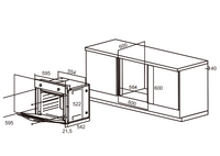 Usine chinoise vendant 220V 60Hz gril insérer four à pizza fours encastrés électriques à 500 degrés
