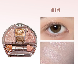 Palette d'ombres à paupières en soie nacrée coréenne, palette complète de brillance, modification des yeux, éclaircissement des yeux, ombre à paupières en soie HERORANGE - Product Image 2