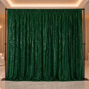 Custom Size Mesh Sequin Pipe and Drape <b>Curtain</b> for Hotel Banquet Project Event Decoration Supplier - Product Image 1