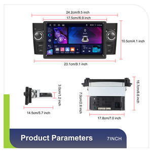 Autoradio Podofo 2 Din Android da 7" 4+64G con Carplay Wireless/Android Auto, GPS/Wifi per <span class=keywords><strong>Fiat</strong></span> Punto 2005-2009/<span class=keywords><strong>Linea</strong></span> 2007-2011 - Product Image 5