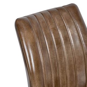 Sillas de comedor contemporáneas con estructura metálica y tapicería de cuero, con respaldo de soporte y asiento acolchado cómodo para el área de comedor. - Product Image 6