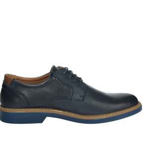 Scarpe Eleganti da Uomo con Lacci in Pelle Blu Traforata Stile Oxford per Abbigliamento Formale - Product Image 4