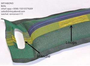 Lot de 50 sacs à silo vert 120x25cm, 110g/m2 avec fermeture par liens intégrés - Product Image 5
