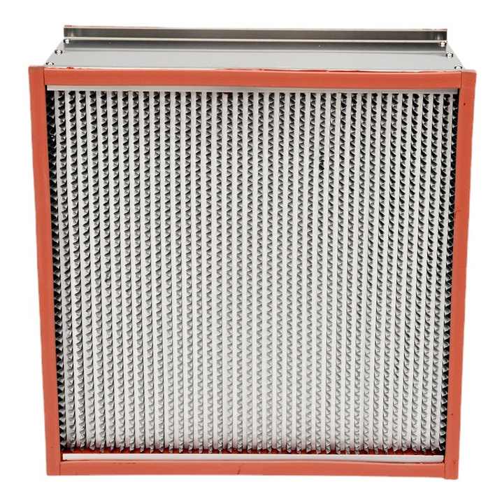 Aluminum Separator Deep Pleat Hepa Filter 24x24x12 With Double Header