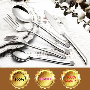 Cubiertos de plata de acero inoxidable 304 personalizados, juego de cubiertos de alta gama a granel, cuchillo, cuchara, tenedor, cubiertos para restaurante - Product Image 2