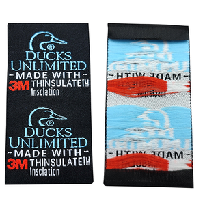 Venta al por mayor de etiquetas de ropa plegables en el centro personalizadas, etiquetas de tamaño tejidas de marca, etiquetas para ropa, etiquetas para camisa, etiqueta para ropa - Product Image 4