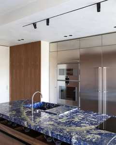 Losa azul boliviana de mármol natural para encimera superior, mesa de centro de mármol, mesa de comedor, decoración de pared de Villa - Product Image 5