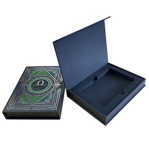 Custom Luxury Black Commemorative Card Magnetic Packaging <b>Box</b> with Foam Insert - Product Image 1