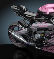 Ensemble de blocs de construction de moto HY 1:5, kit de modèle de course MOC compatible avec les briques Technic, jouet pour enfants et adultes, cadeau d'anniversaire