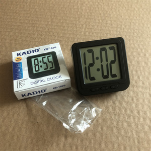 Kadio <b>Digital</b> <b>Clock</b> KD-1826 Black Square Ultra Thin <b>Desk</b> <b>Clock</b> For Student Use - Product Image 1