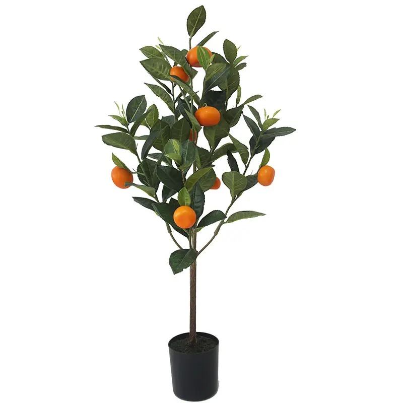Große künstliche grüne Pflanze ins Becken eingebetteter Raum Wohnzimmer-Dekoration Frucht Bonsai individuell verfügbarer falscher Baum Orangenbaum -149