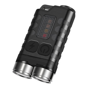 Lampe torche LED super lumineuse 900 lumens, 12 modes, rechargeable, type C, coque fluorescente, mini lampe torche puissante pour porte-clés, extérieur - Product Image 1