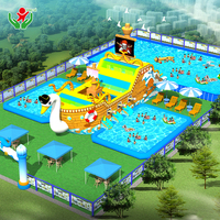 Projet de parc d'attractions gonflable sur mesure, parc d'attractions géant personnalisé pour attraction touristique