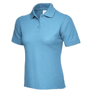 Wholesale Custom High Quality Cotton Polyester Cvc Polo Work Shirts For Women Womens Golf Polo Shirt