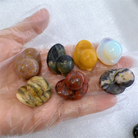 Prix de gros : Mini-ornements sculptés à la main en forme de canards, en pierres précieuses naturelles mélangées de 35 mm, écologiques, pour la décoration intérieure