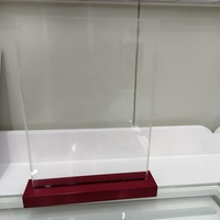 Support de menu en acrylique transparent A4 pour table, présentoir de prospectus pour magasin, bureau et événement